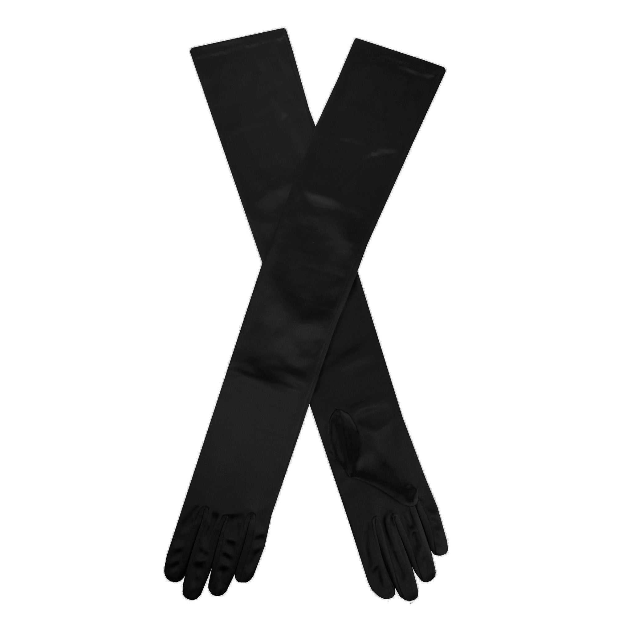 Women's Long Opera Satin Gloves, Black / One Women's Long Opera Satin Gloves, Black / One