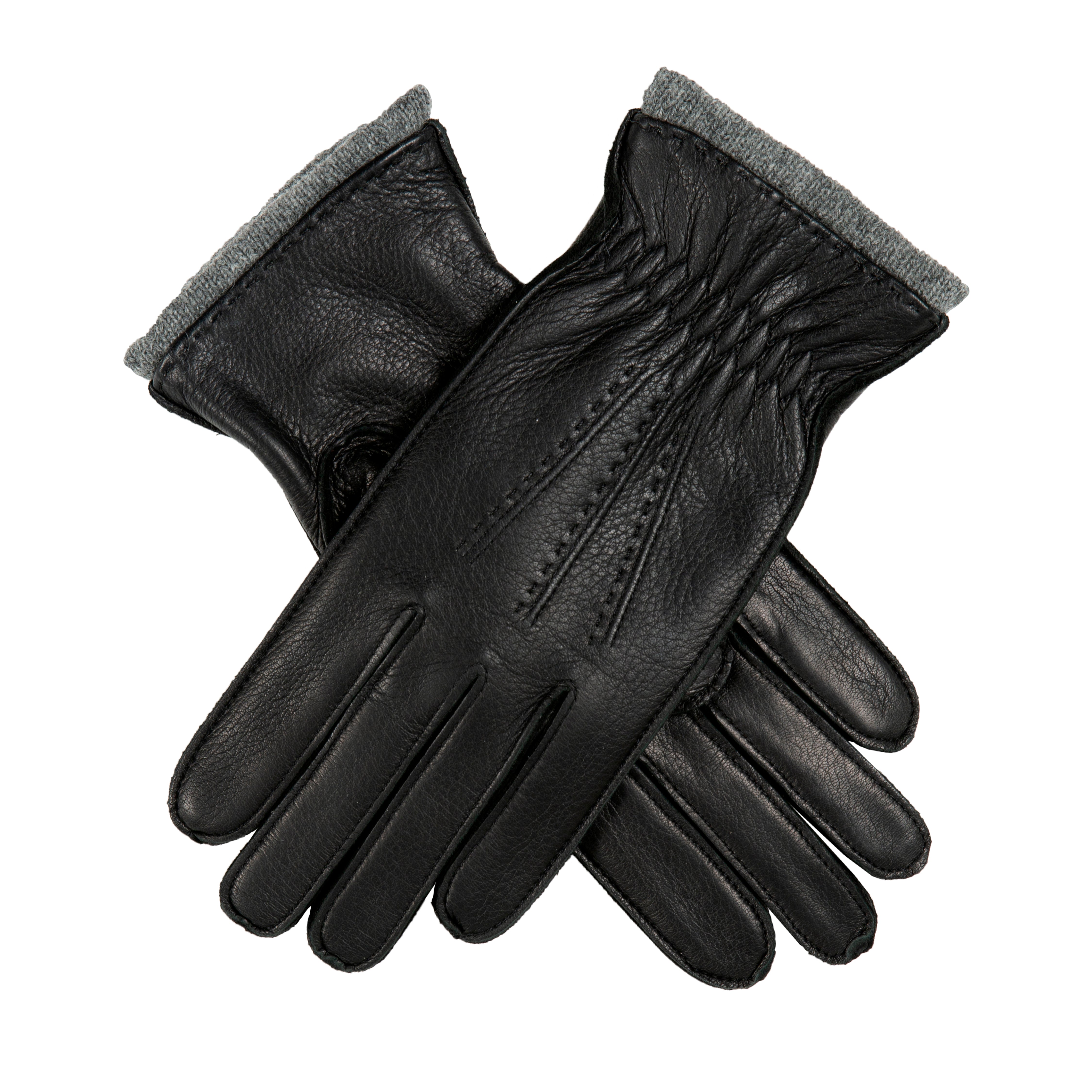 women's deerskin gardening gloves Women’s Three-Point Cashmere-Lined Deerskin Leather Gloves with Cashmere Cuffs