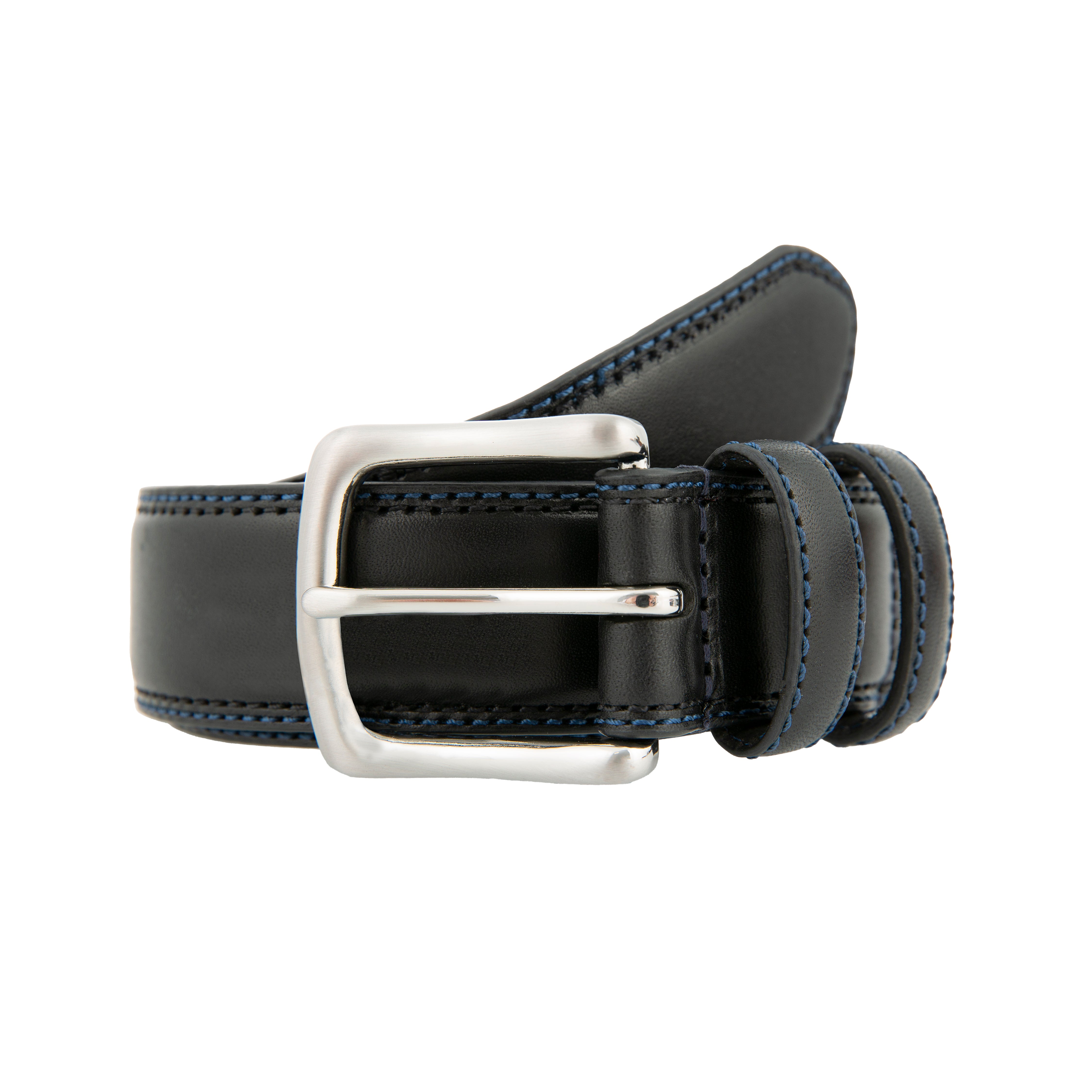 Leather Belt with Contrast Colour Stitching | Dents