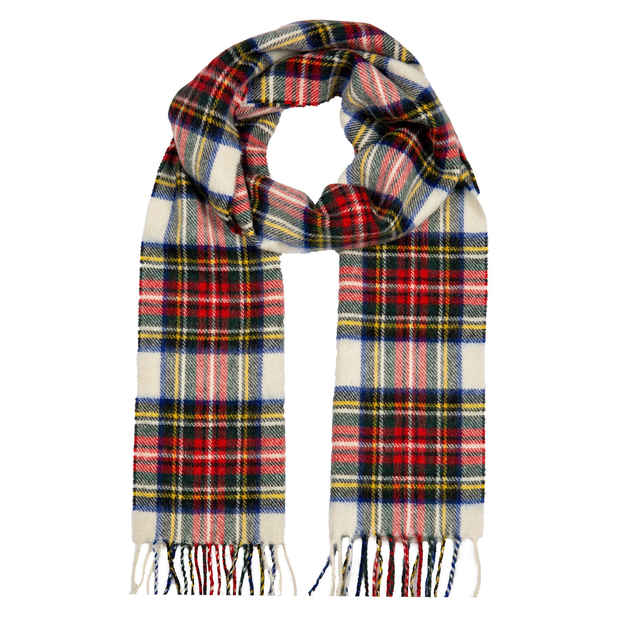 Heritage Tartan Check Cashmere Scarf with Tassels | Dents