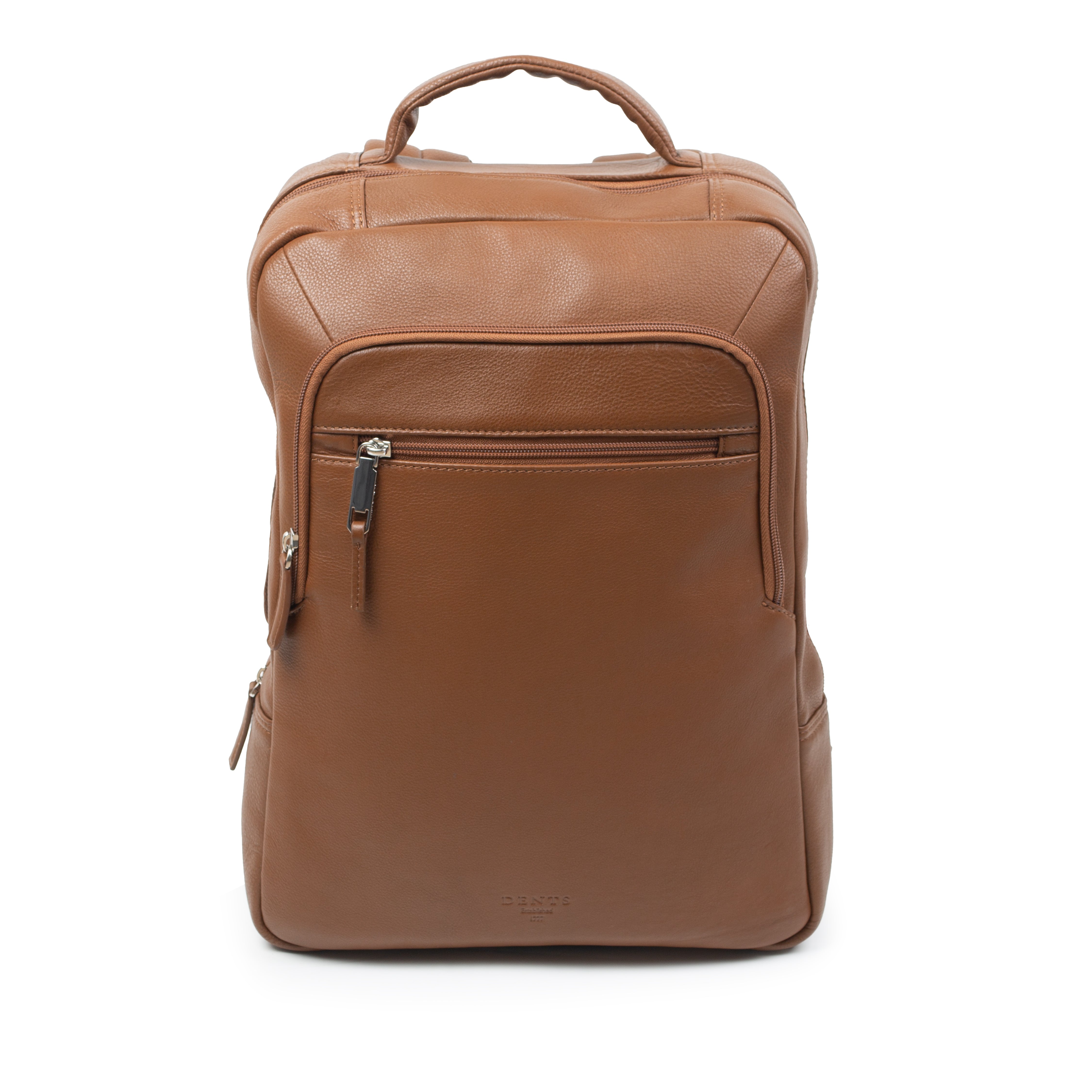 Men's Pebble Grain Leather Backpack, Caramel / One Men's Pebble Grain Leather Backpack, Caramel / One