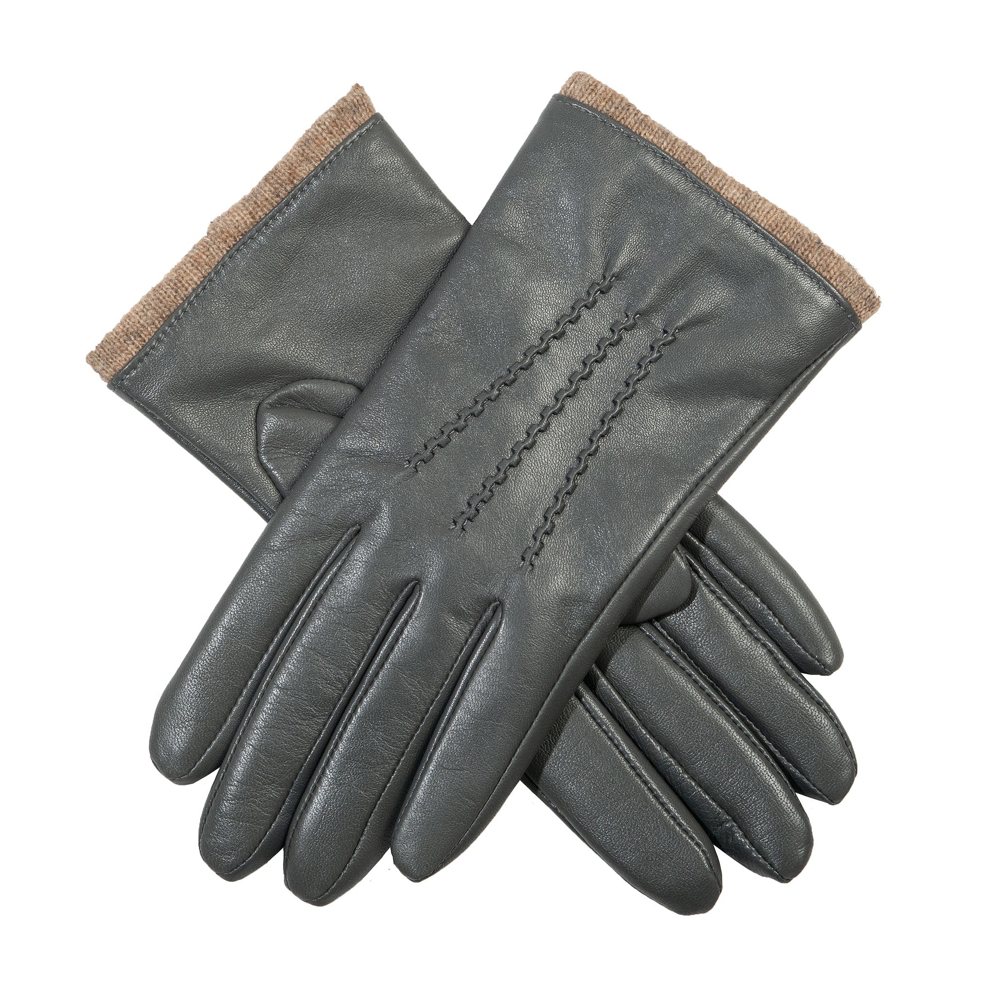 Dents Lorraine Leather Gloves - Charcoal Dents Lorraine Leather Gloves - Charcoal