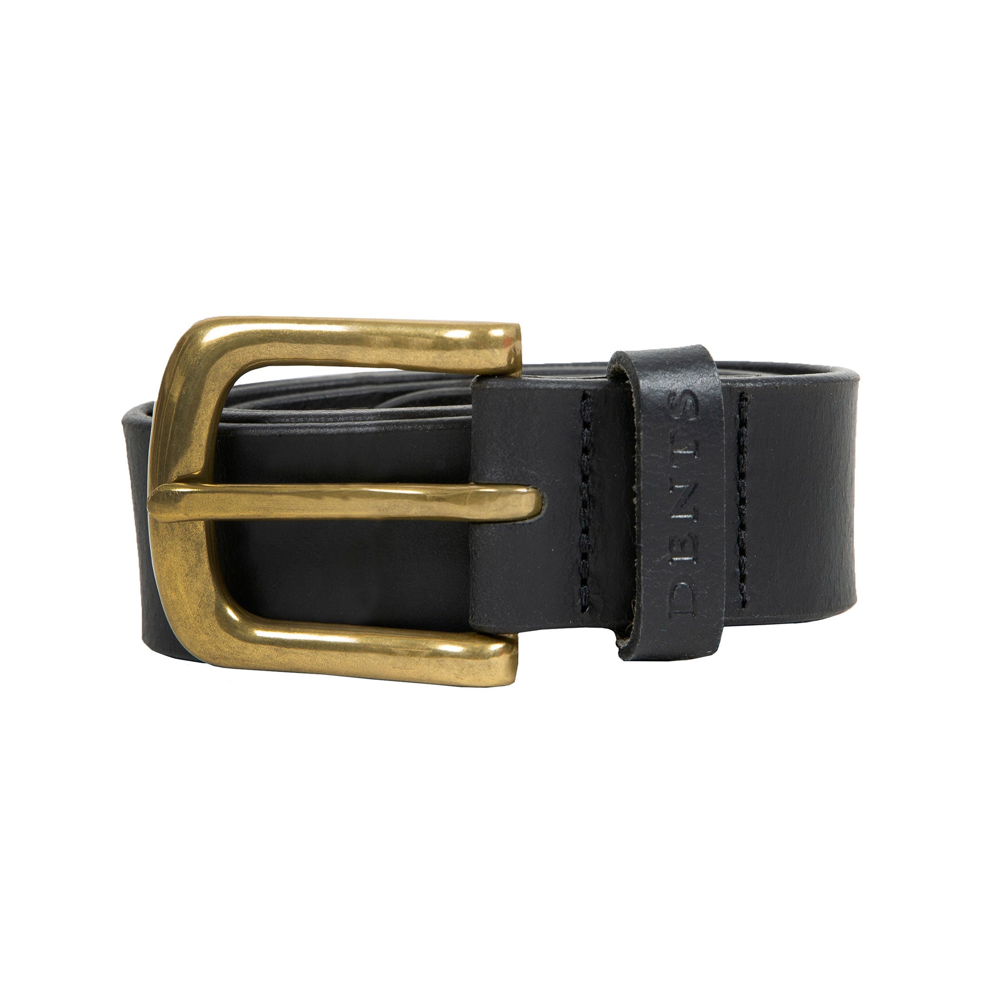 Mens Heritage Lined Full-Grain Leather Belt with Antique Brass Buckle, Black / M Mens Heritage Lined Full-Grain Leather Belt with Antique Brass Buckle, Black / M