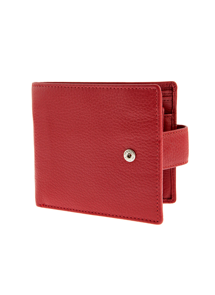 Men's Pebble Grain Leather Bifold Wallet with RFID Blocking and