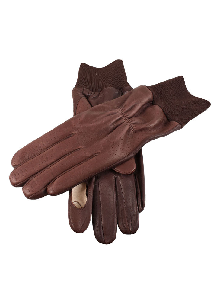 Women's Heritage Water-Resistant Fleece-Lined Right Hand Leather Shooting Gloves, Brown / 6.5