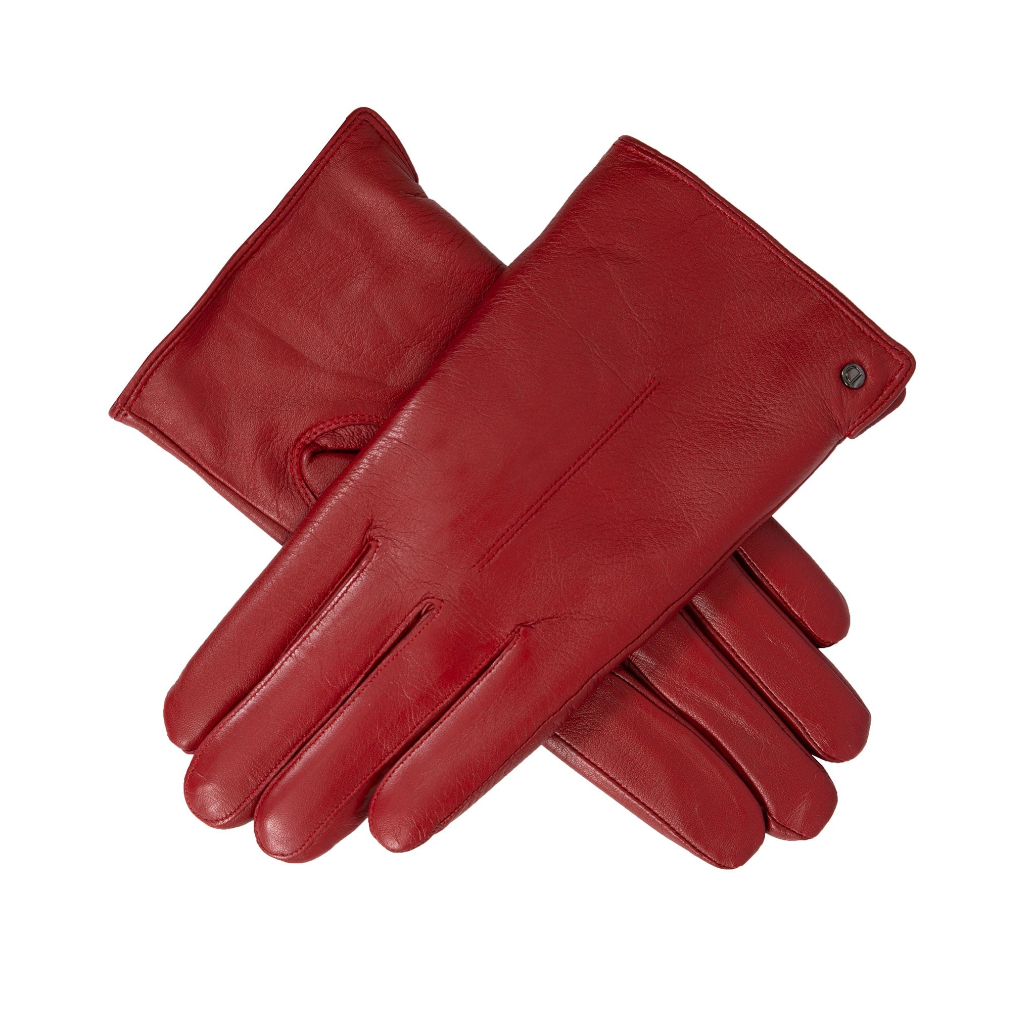 Leather Faux Single-Point Women\'s Fur-Lined Touchscreen Dents Gloves |