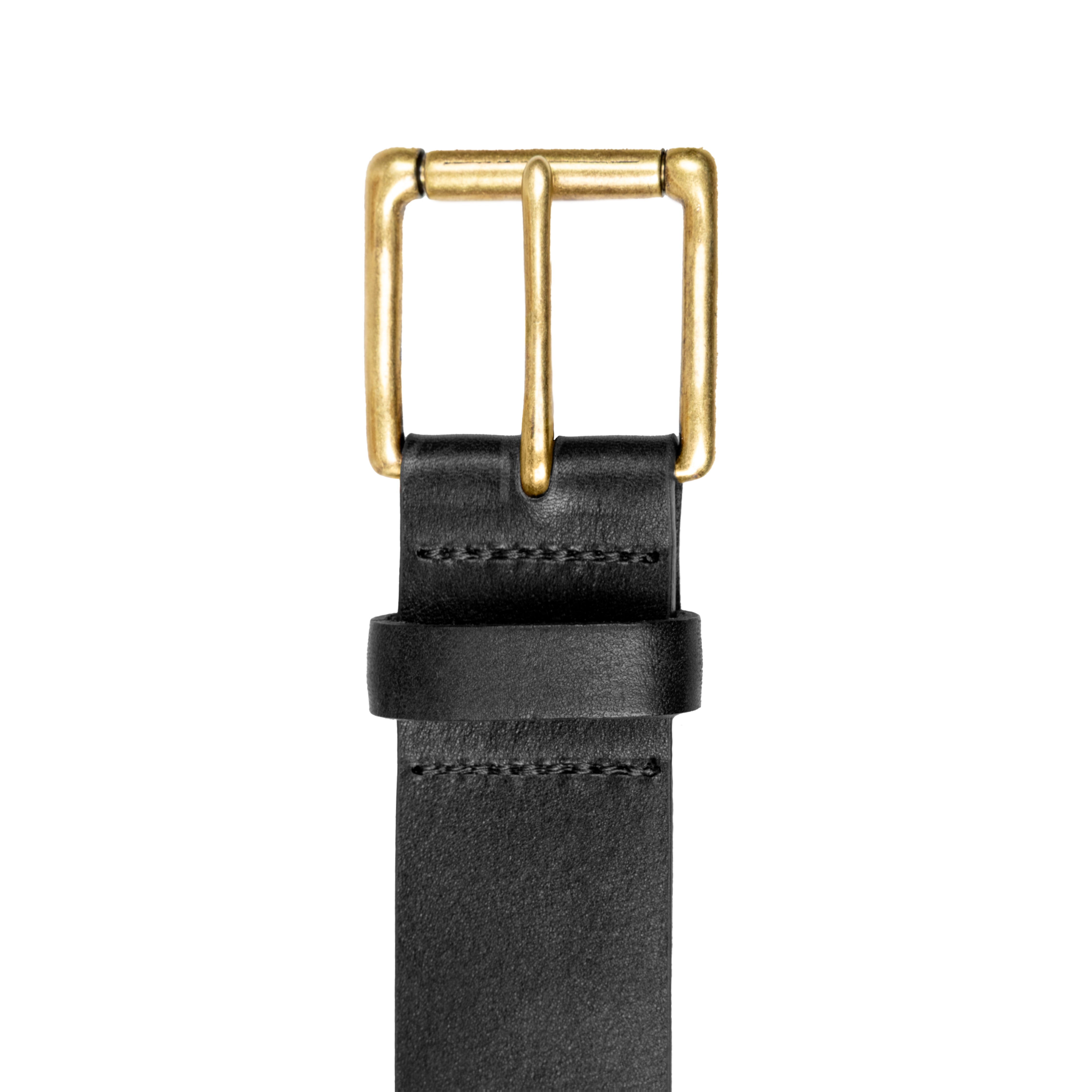 Wide Width Belt with Antique Brass Buckle Men main image 4