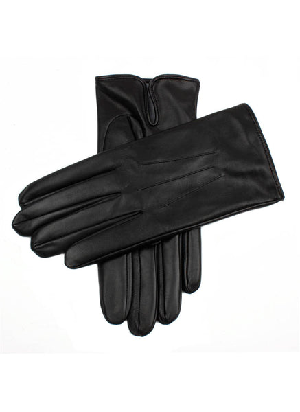 Men's Heritage Three-Point Silk-Lined Leather Gloves