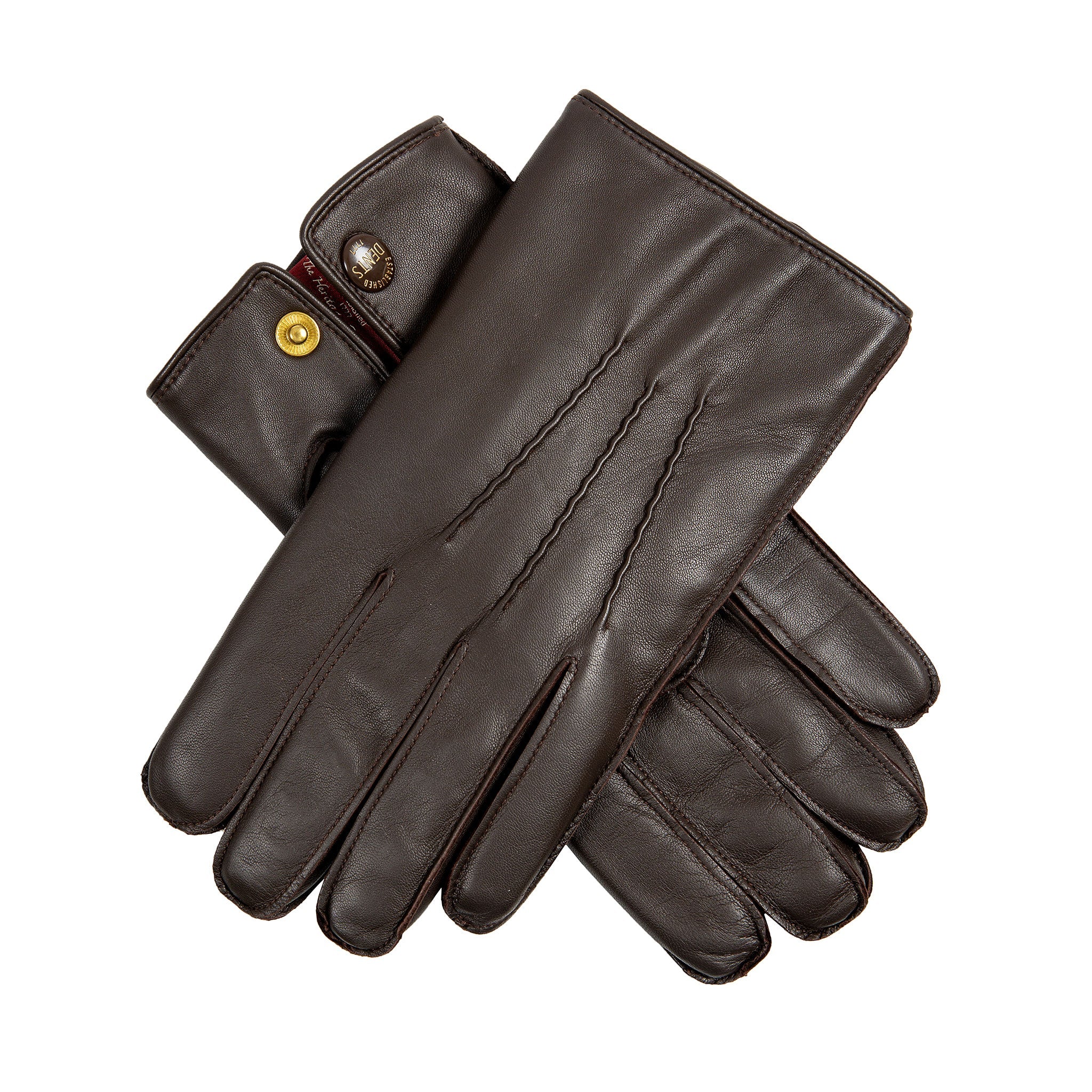Men's Heritage Three-Point Fur-Lined Leather Gloves | Dents