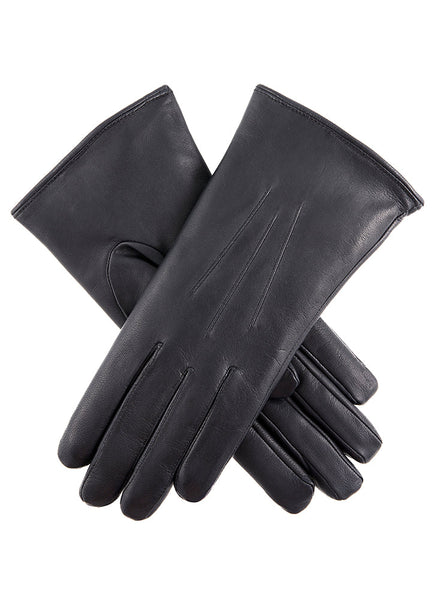 Women's Heritage Three-Point Fur-Lined Leather Gloves