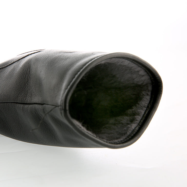 Women's Heritage Touchscreen Three-Point Fur-Lined Leather Gloves