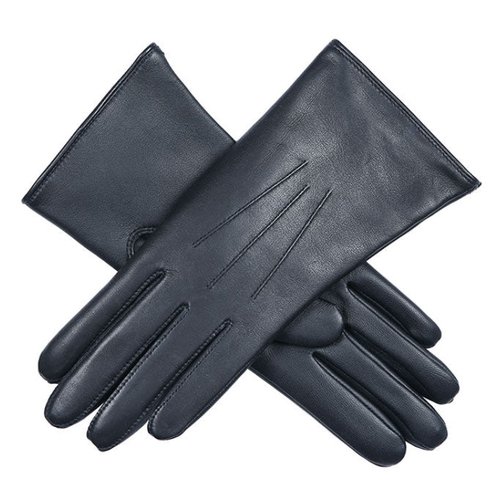 Women's Heritage Touchscreen Three-Point Fur-Lined Leather Gloves