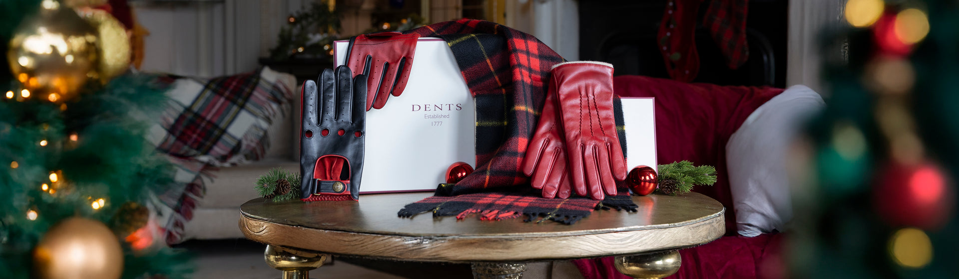 Christmas gifts for him and her including leather gloves and cashmere scarf