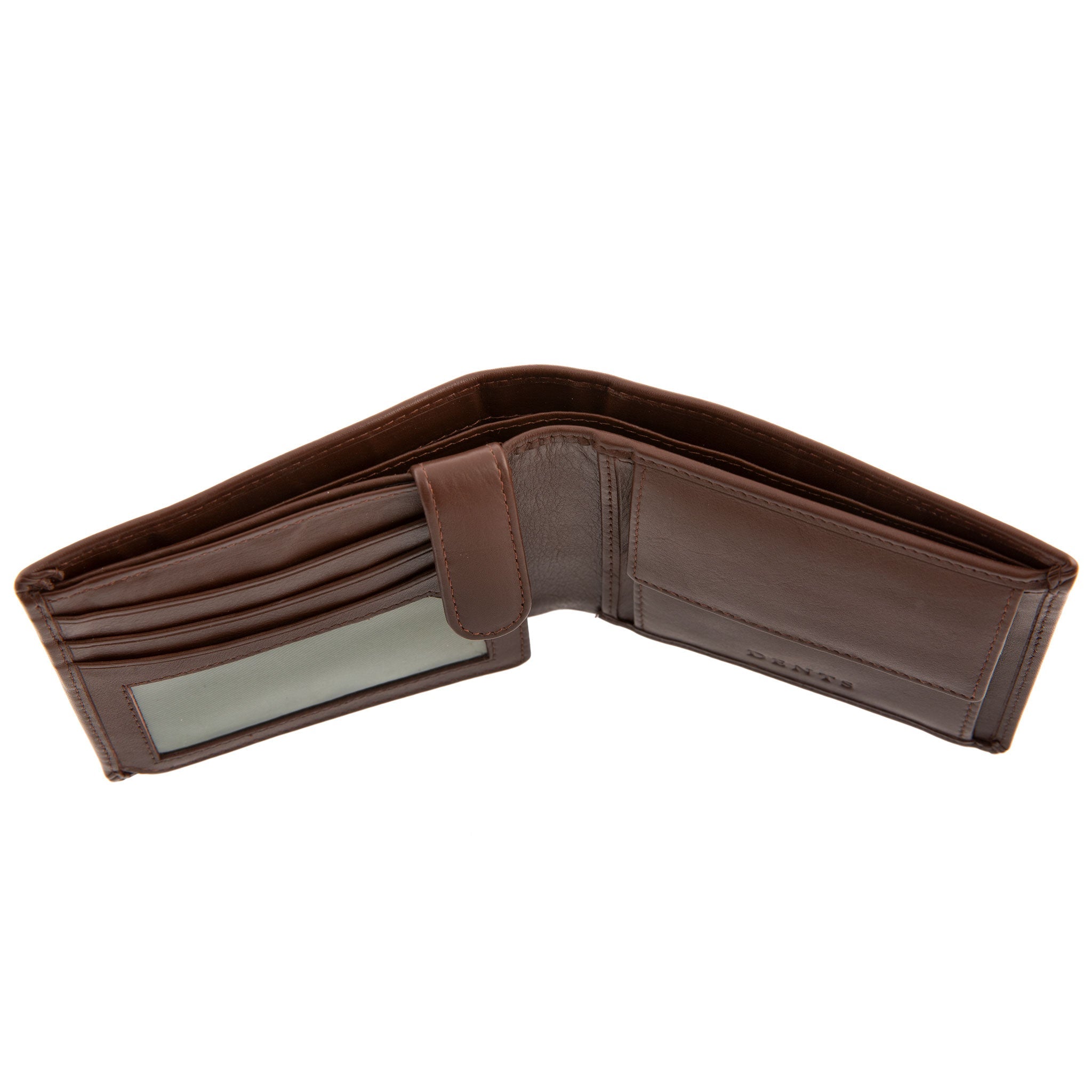 Card Holder Mens Leather Trifold Wallet With Coin Pocket CARTER