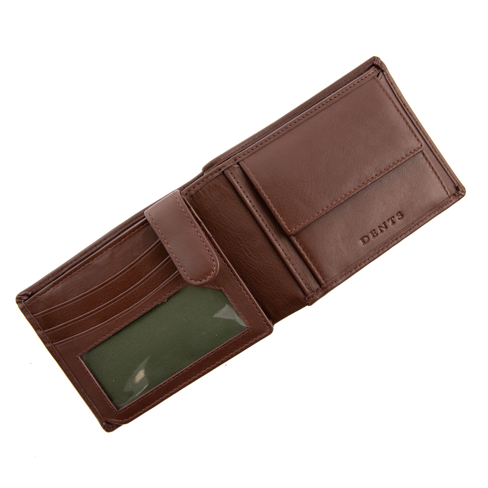 Men's Smooth Nappa Leather Trifold Wallet with RFID Blocking and