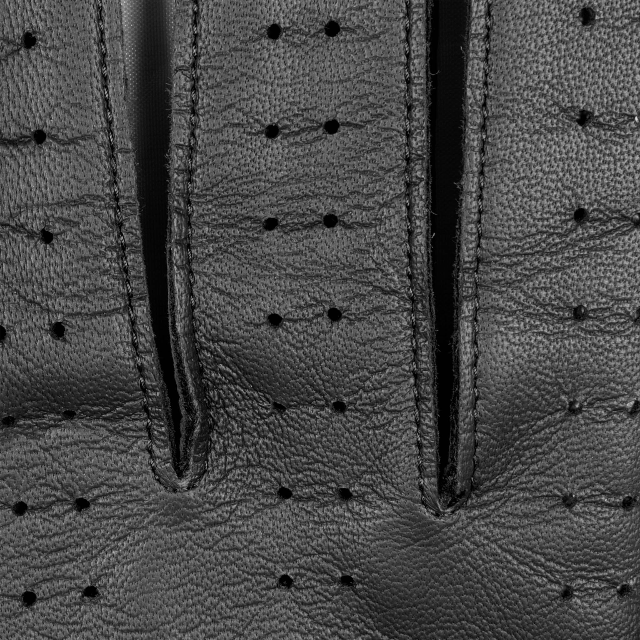 Men's The Suited Racer Touchscreen Crochet-Back Leather Driving