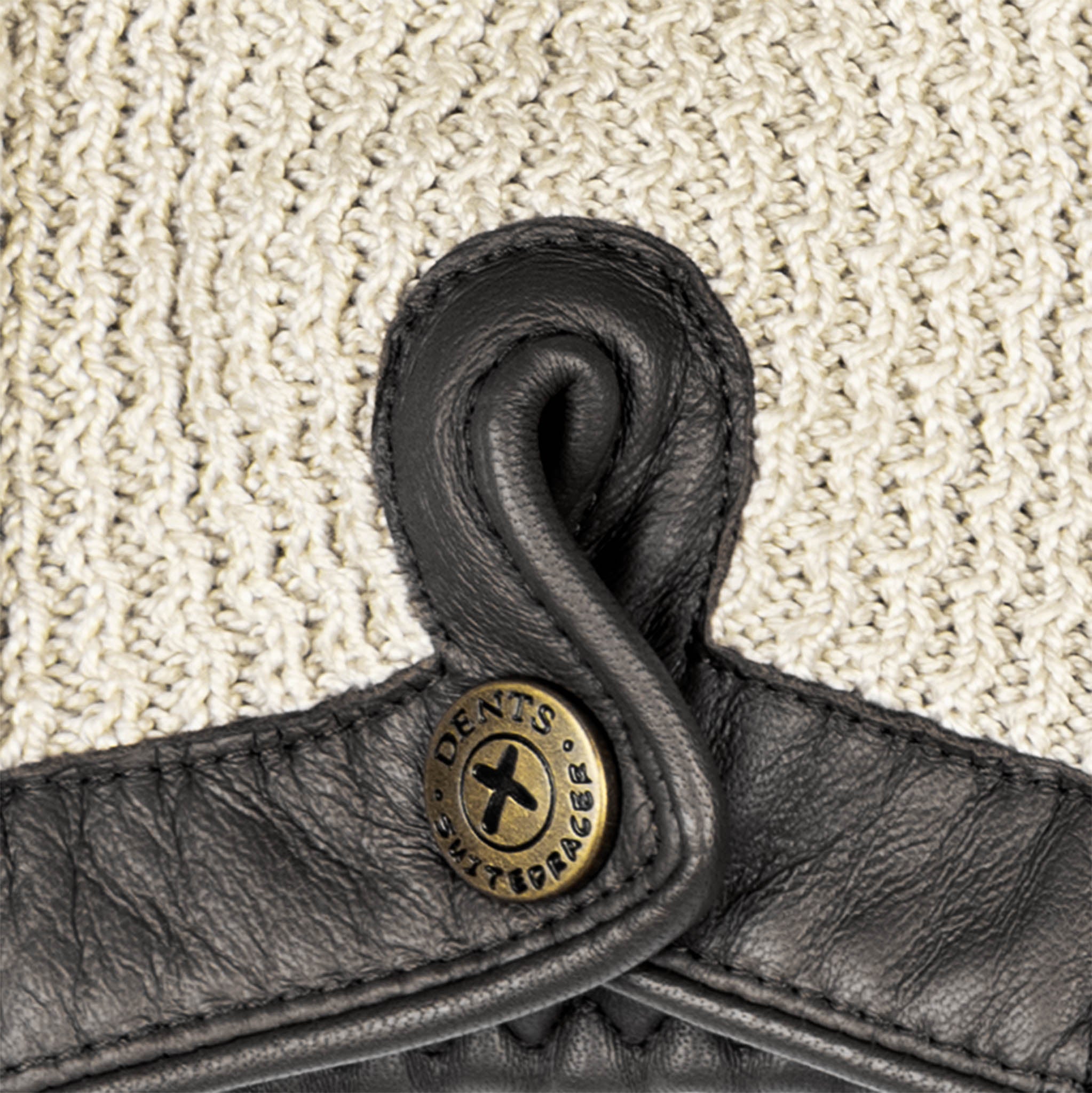 Men's The Suited Racer Touchscreen Crochet-Back Leather Driving