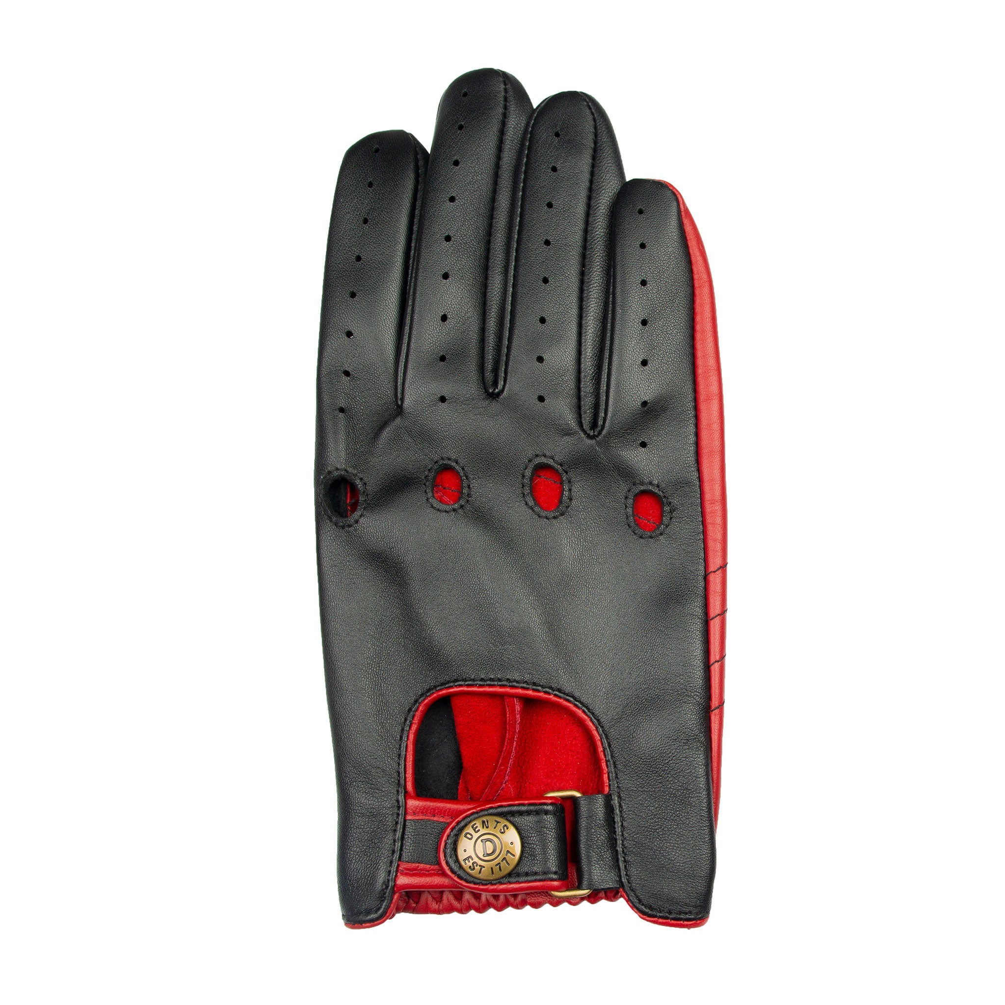 Men's Water-Resistant Two-Colour Leather Driving Gloves | Dents
