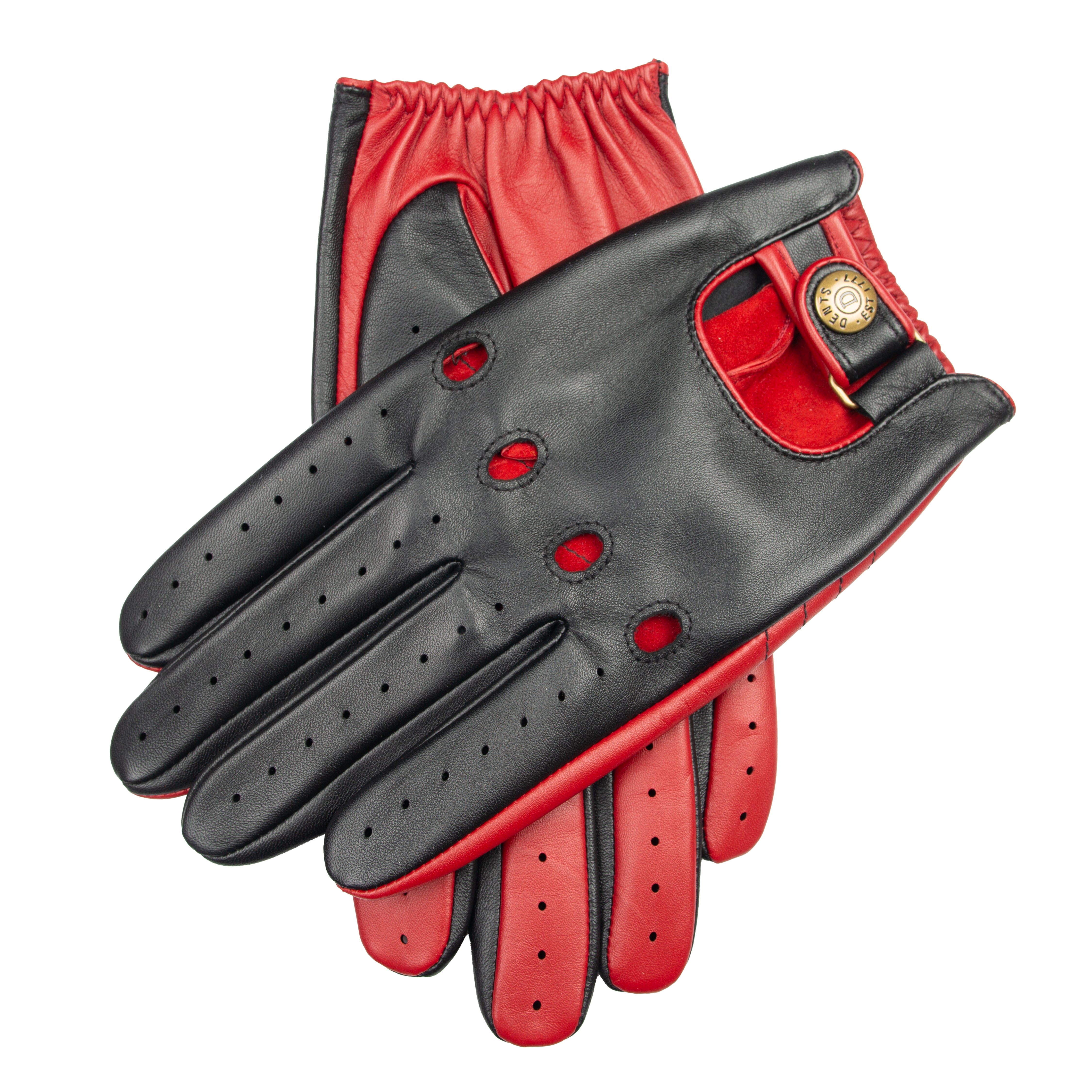 Men's Water-Resistant Two-Colour Leather Driving Gloves | Dents