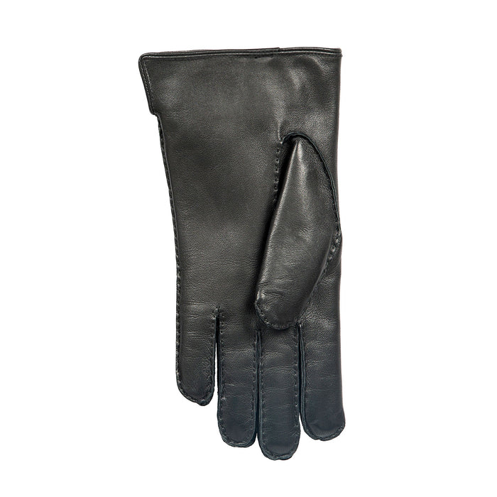black dress gloves mens Men's black leather gloves with knit cuffs – Lusso Leather main image 0