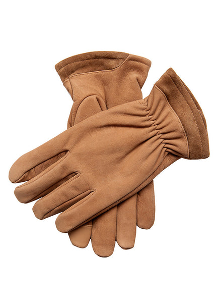 Gloves Wool-Lined with | Touchscreen Men\'s Leather Dents Elasticated Cuffs