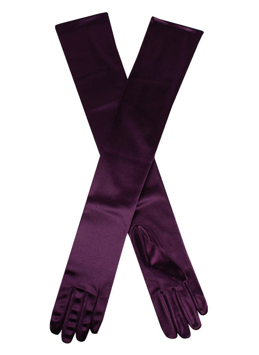Dents Womens Long Opera Satin Gloves in AMETHYST Dents Womens Long Opera Satin Gloves in AMETHYST