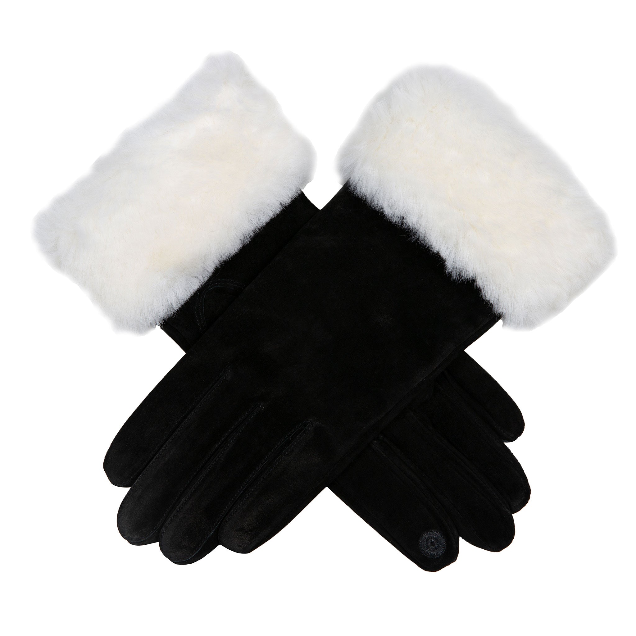 Women's Touchscreen Water-Resistant Lined Suede Gloves with