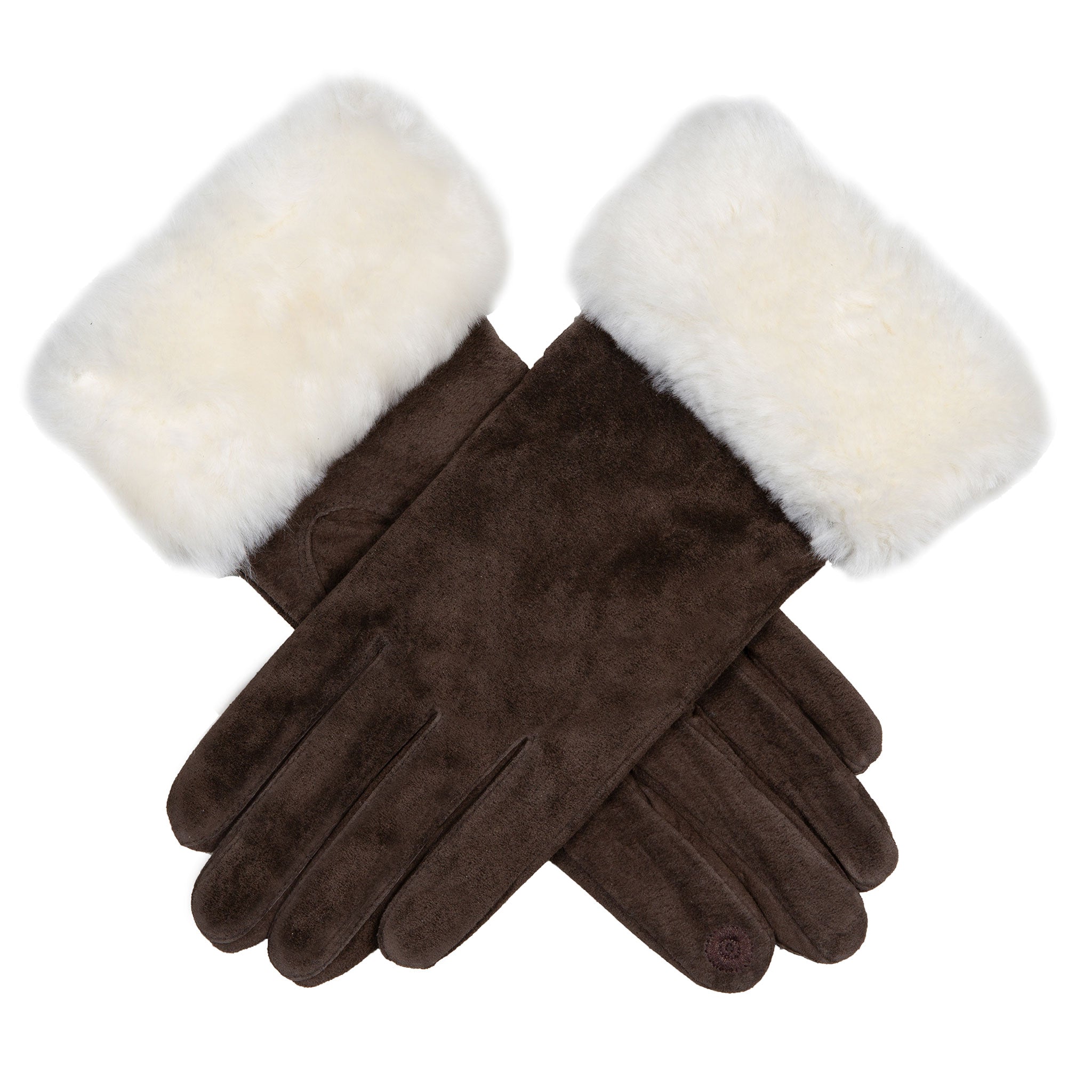 Women's Touchscreen Water-Resistant Lined Suede Gloves with