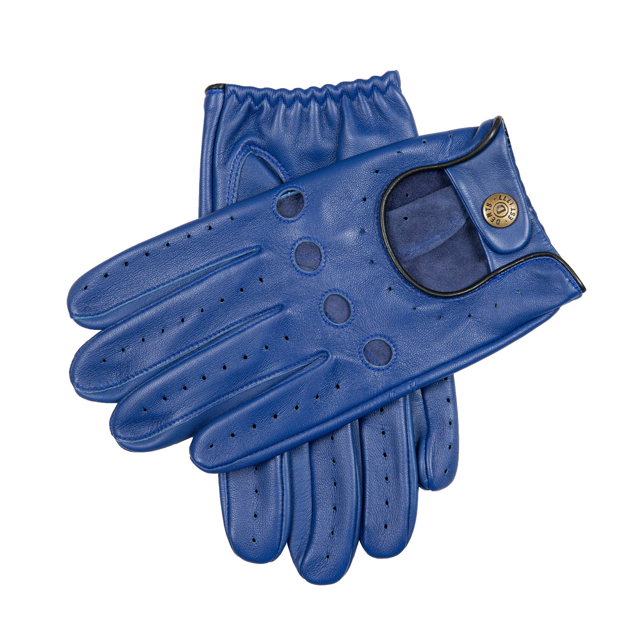 Blue driving gloves on sale