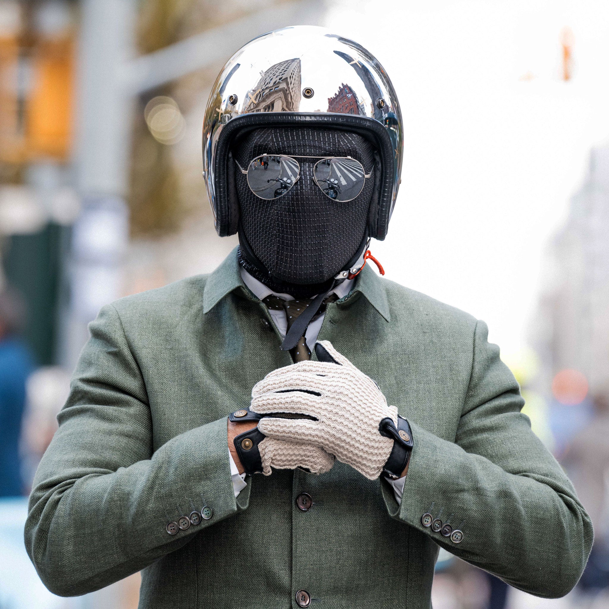 DENTS レザーグローブ Men's The Suited Racer Touchscreen Crochet-Back Leather Driving