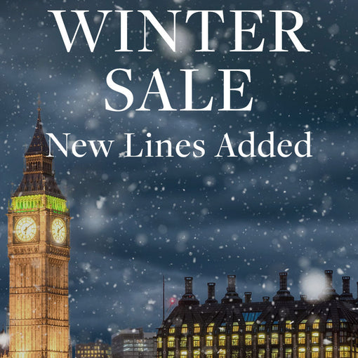 Winter Sale - New Lines Added graphic of snowy London landmarks