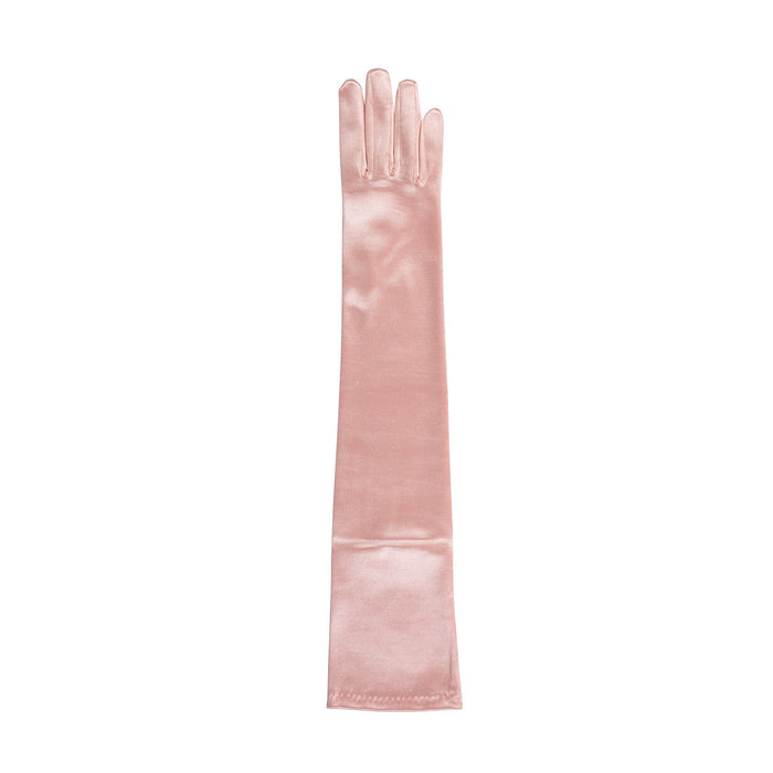 Dents Womens Long Above-Elbow Satin Gloves in Pink Dents Womens Long Above-Elbow Satin Gloves in Pink
