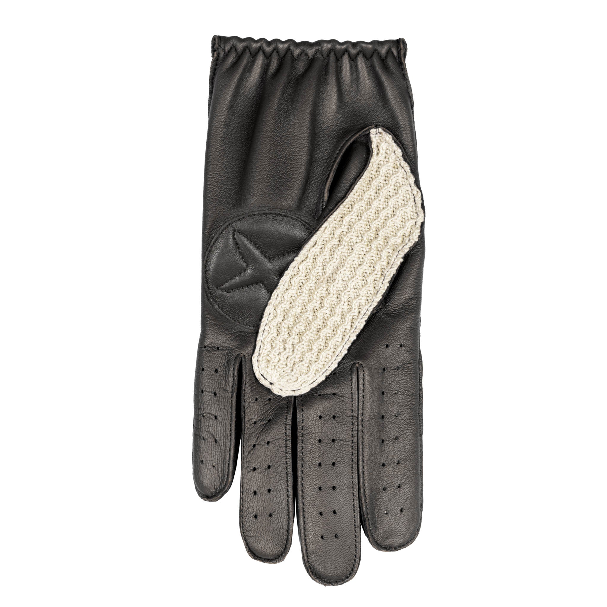 Men's The Suited Racer Touchscreen Crochet-Back Leather Driving