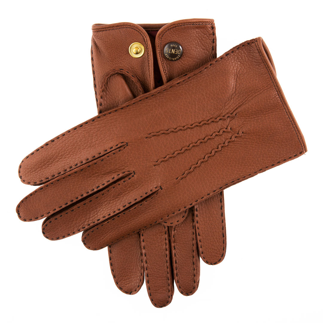 Garstone | Men's Unlined Deerskin Leather Gloves | Dents