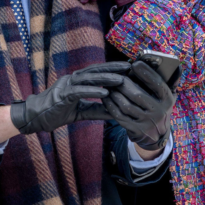 Rolleston | Men's Touchscreen Leather Driving Gloves | Dents
