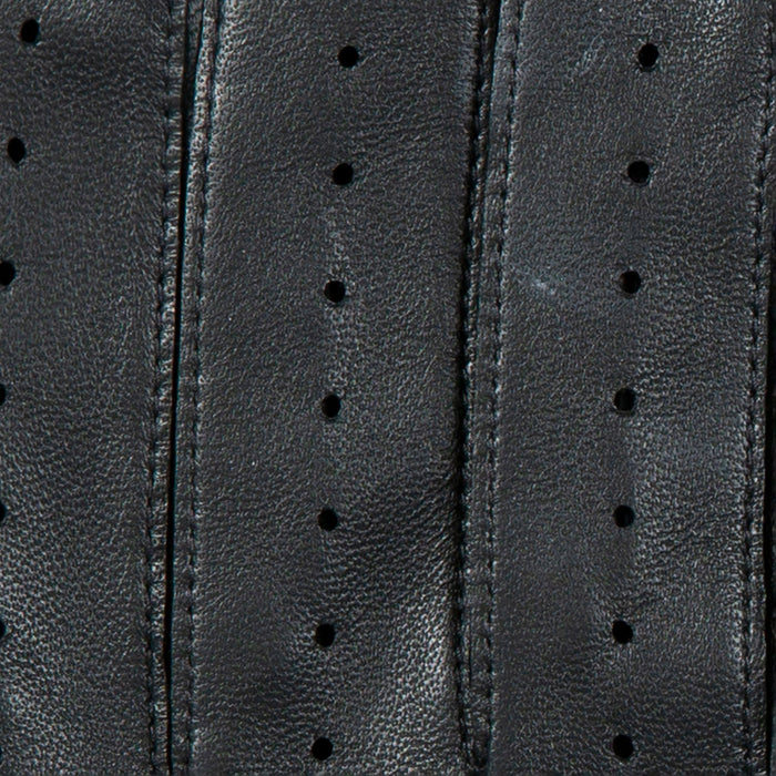 Men's leather driving gloves in black/berry