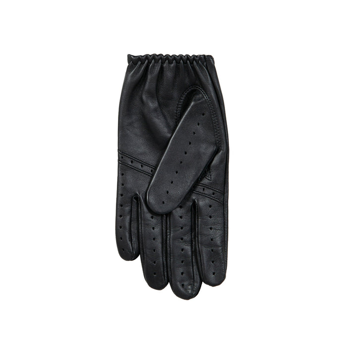 Men's leather driving gloves in Black left