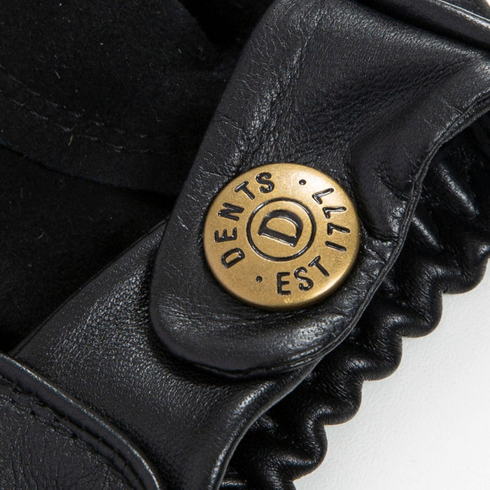 Men's leather driving gloves in Black stud