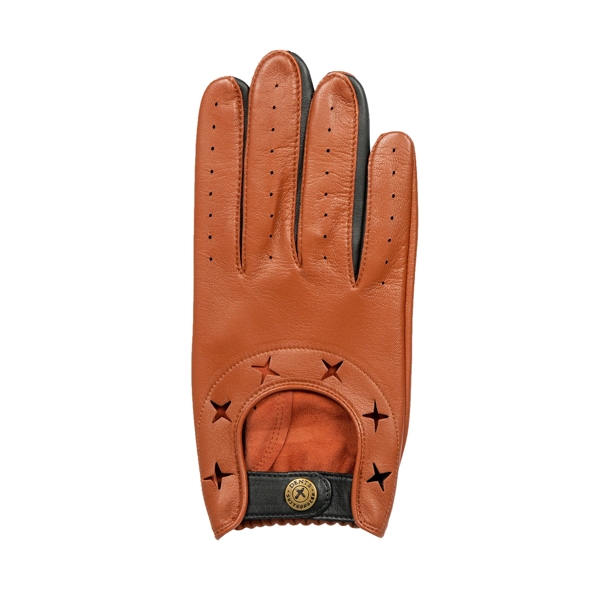 小物 DENTS DEAR LEATHER GLOVES BROWN 8 1/2 Women's Touchscreen Single-Point Faux Fur-Lined Leather