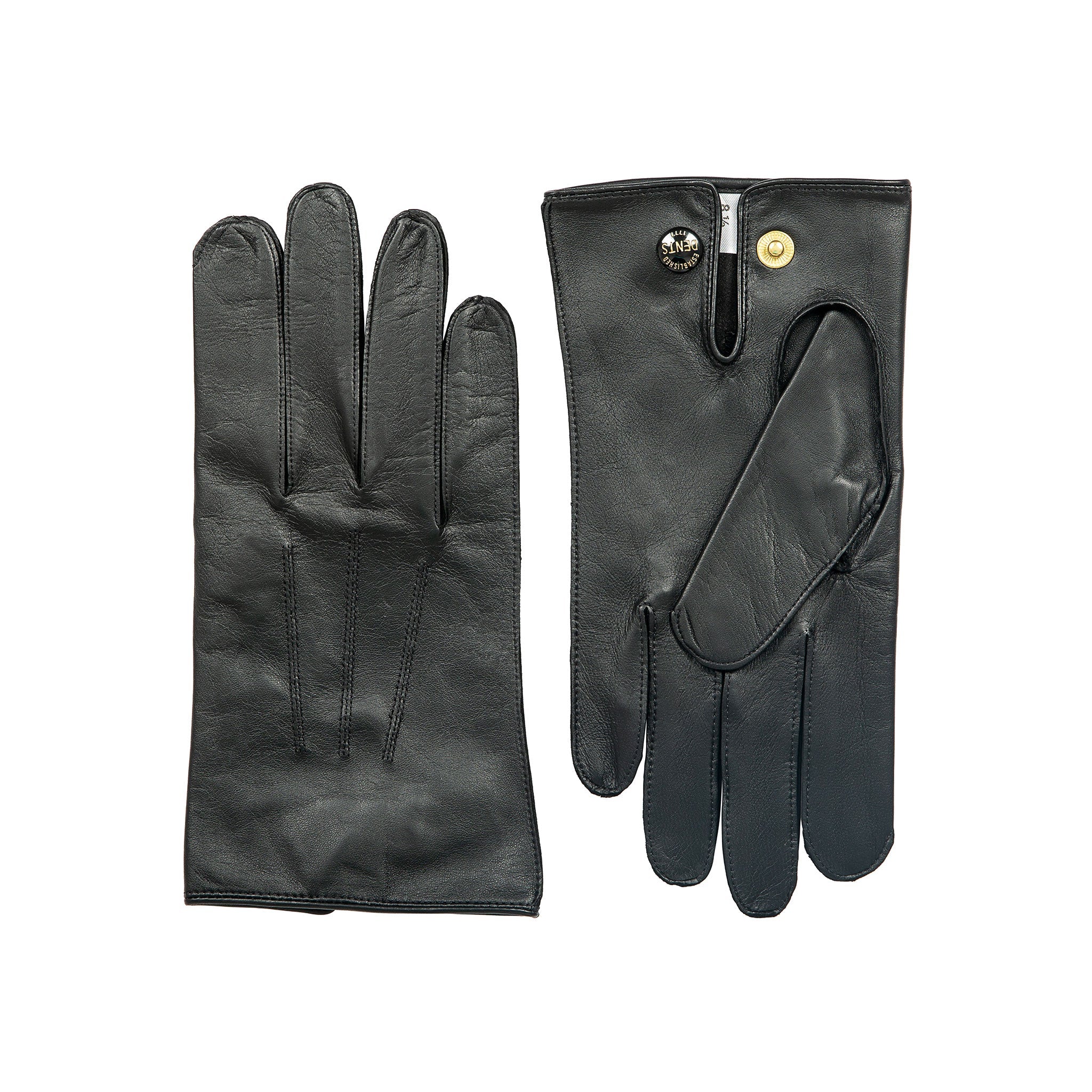 DENTS BATH Cashmere lined Leather Gloves, Black / Large DENTS BATH Cashmere lined Leather Gloves, Black / Large