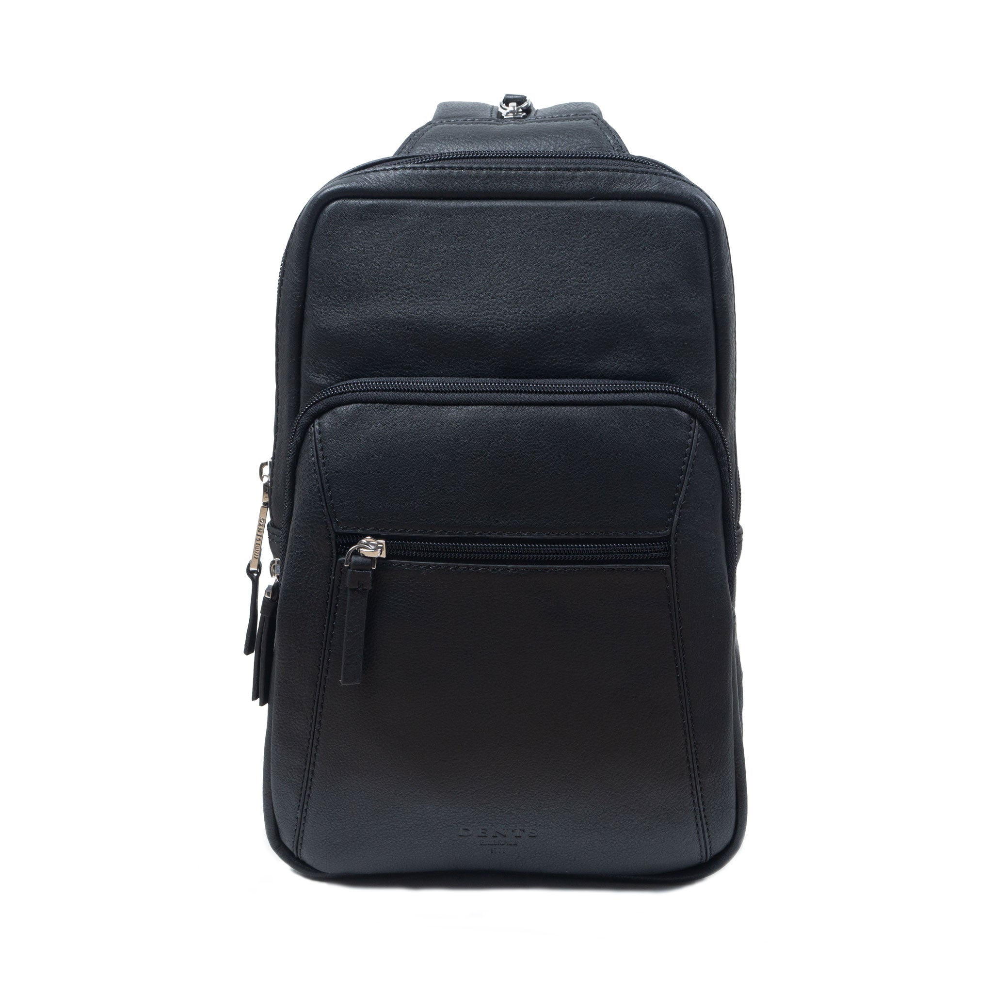 Men's Small Pebble Grain Leather Backpack, Black / One Men's Small Pebble Grain Leather Backpack, Black / One