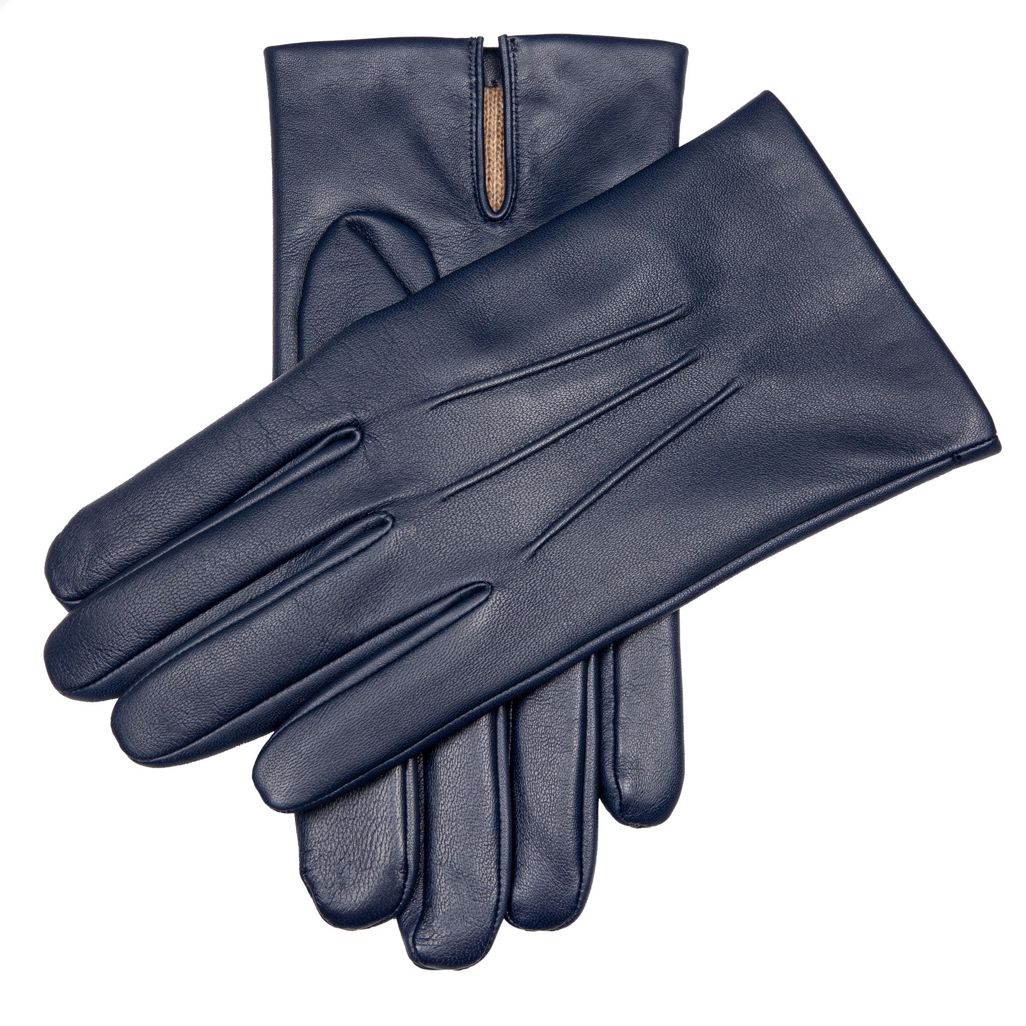 Men s Three Point Cashmere Lined Leather Gloves Dents