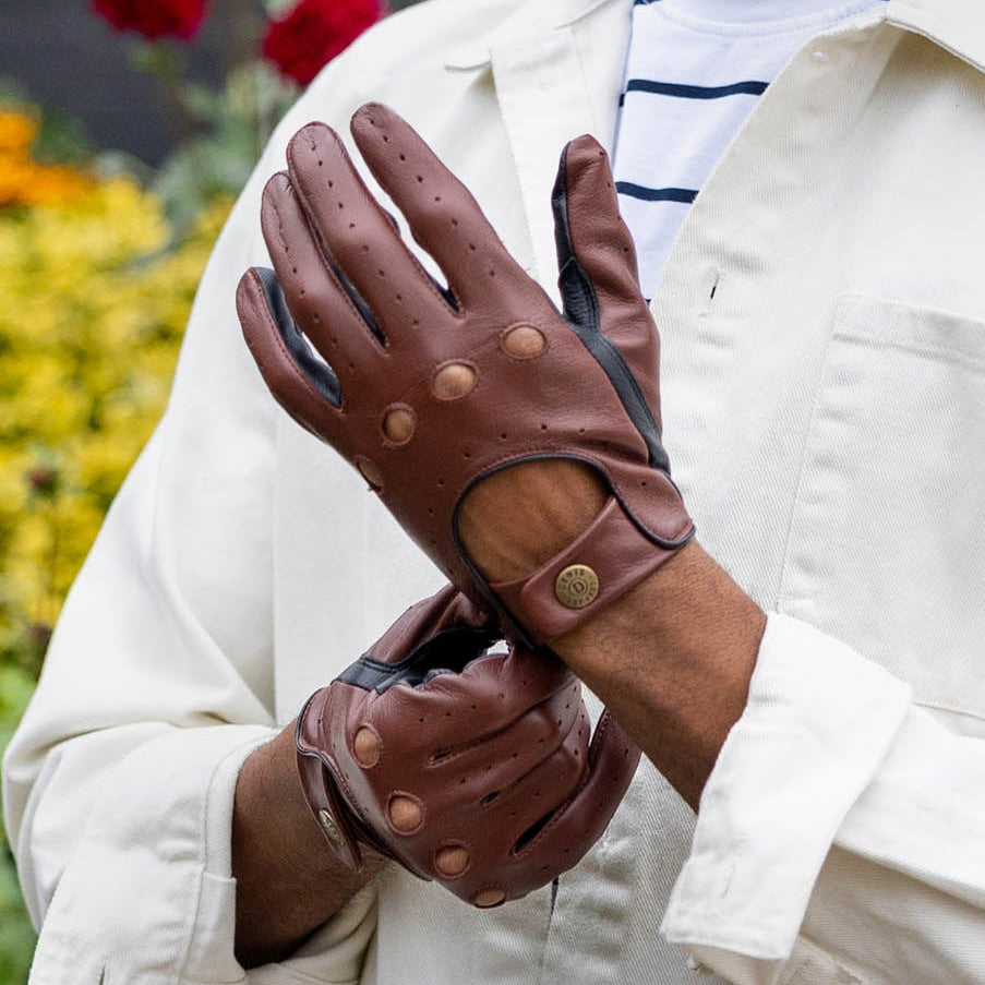 Silverstone | Men's Touchscreen Leather Driving Gloves | Dents