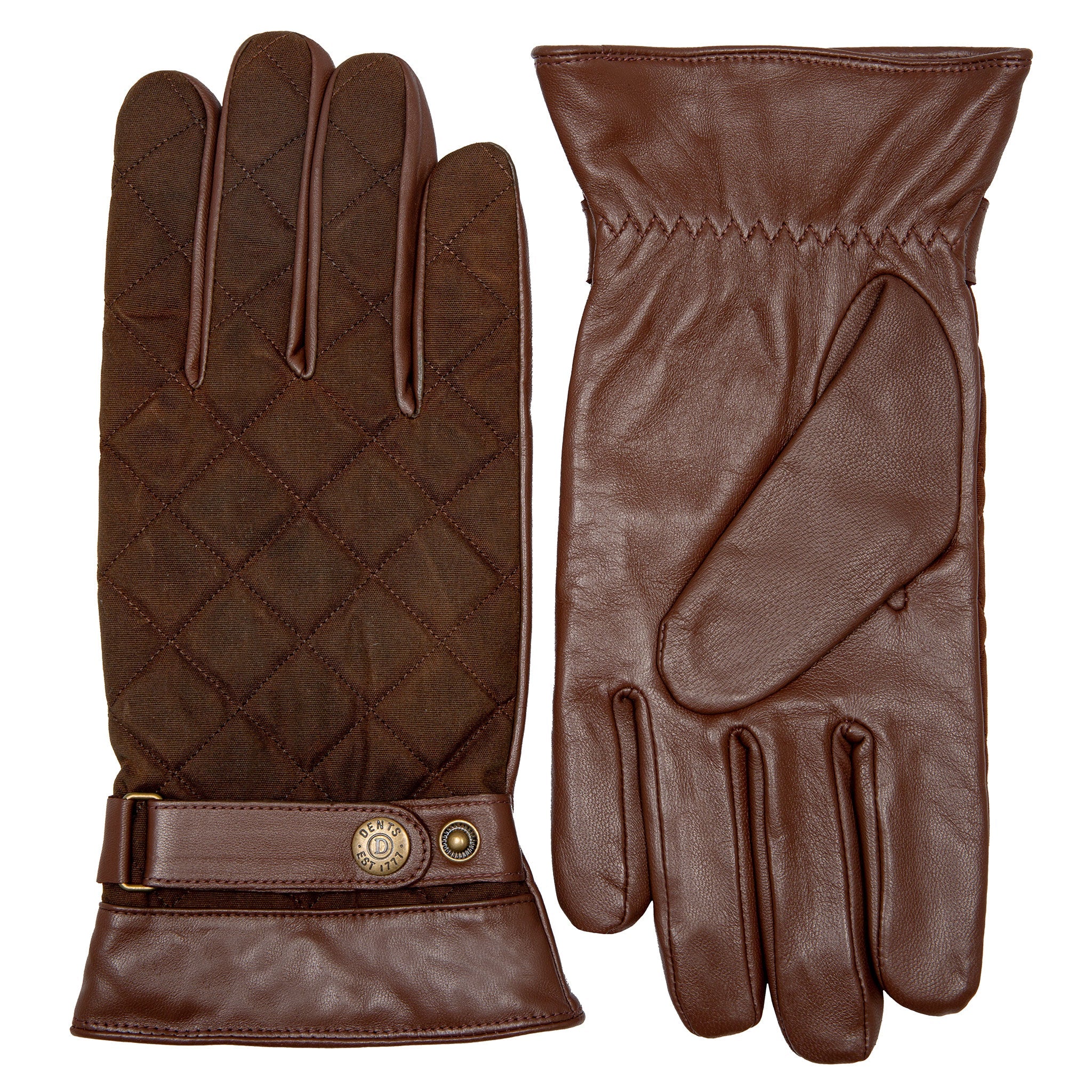 Men's Touchscreen Water-Resistant Fleece-Lined Leather