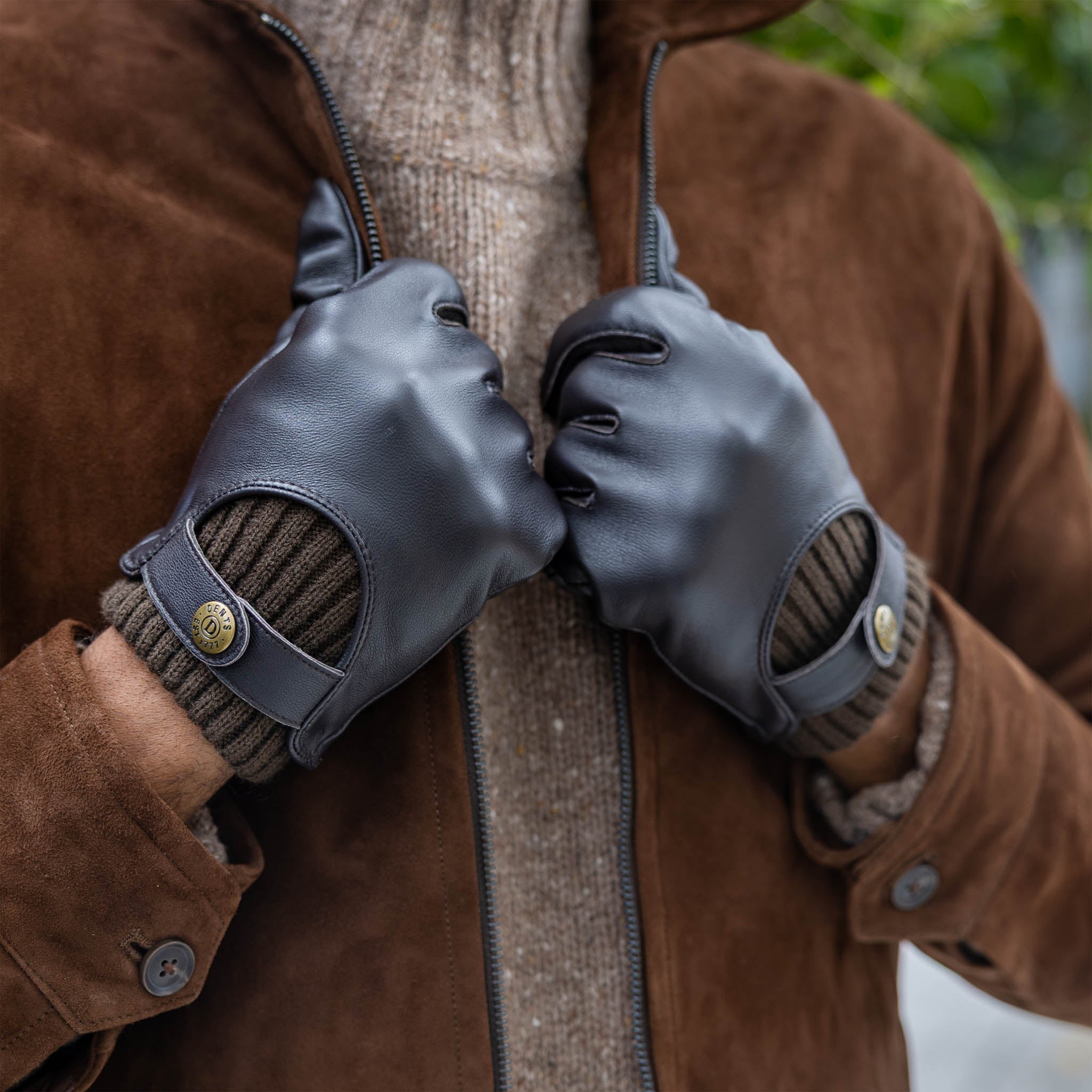 Buxton | Men's Touchscreen Leather Gloves | Dents