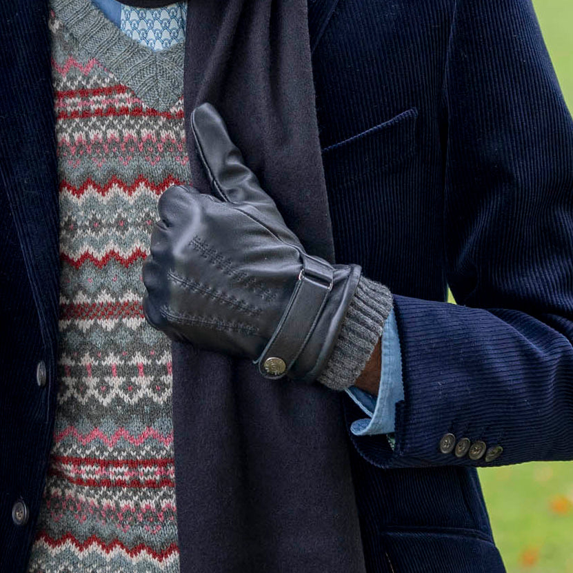 【定価1.6万】DENTS グローブ Henley GLOVES ブラウン Henley | Men's Warm Lined Touchscreen Leather Gloves | Dents