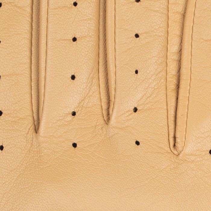 Women's Leather Driving Gloves Toffee fingers