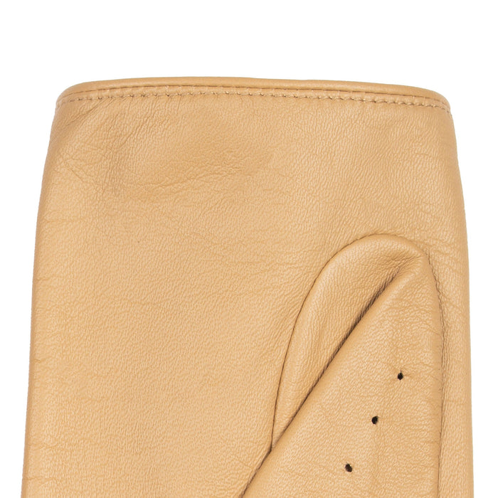 Women's Leather Driving Gloves Toffee left cuff