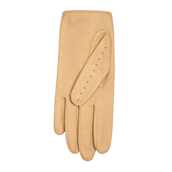 Women's Leather Driving Gloves Toffee left