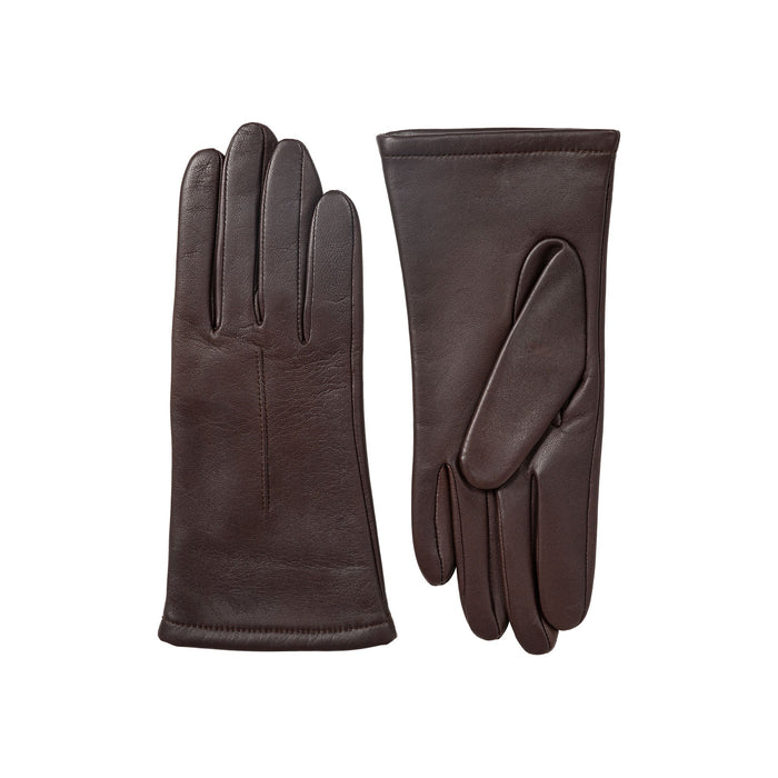 Dents Women's Single Point Leather Gloves Chestnut L